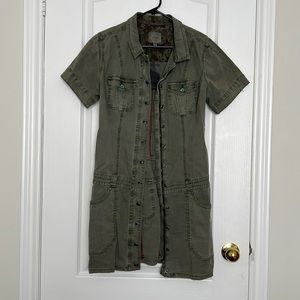 Guess military style mini cargo dress